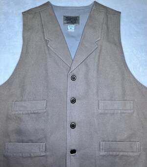 Frontier Classics Vest Men’s XL Tan Canvas Western Workwear Button Up